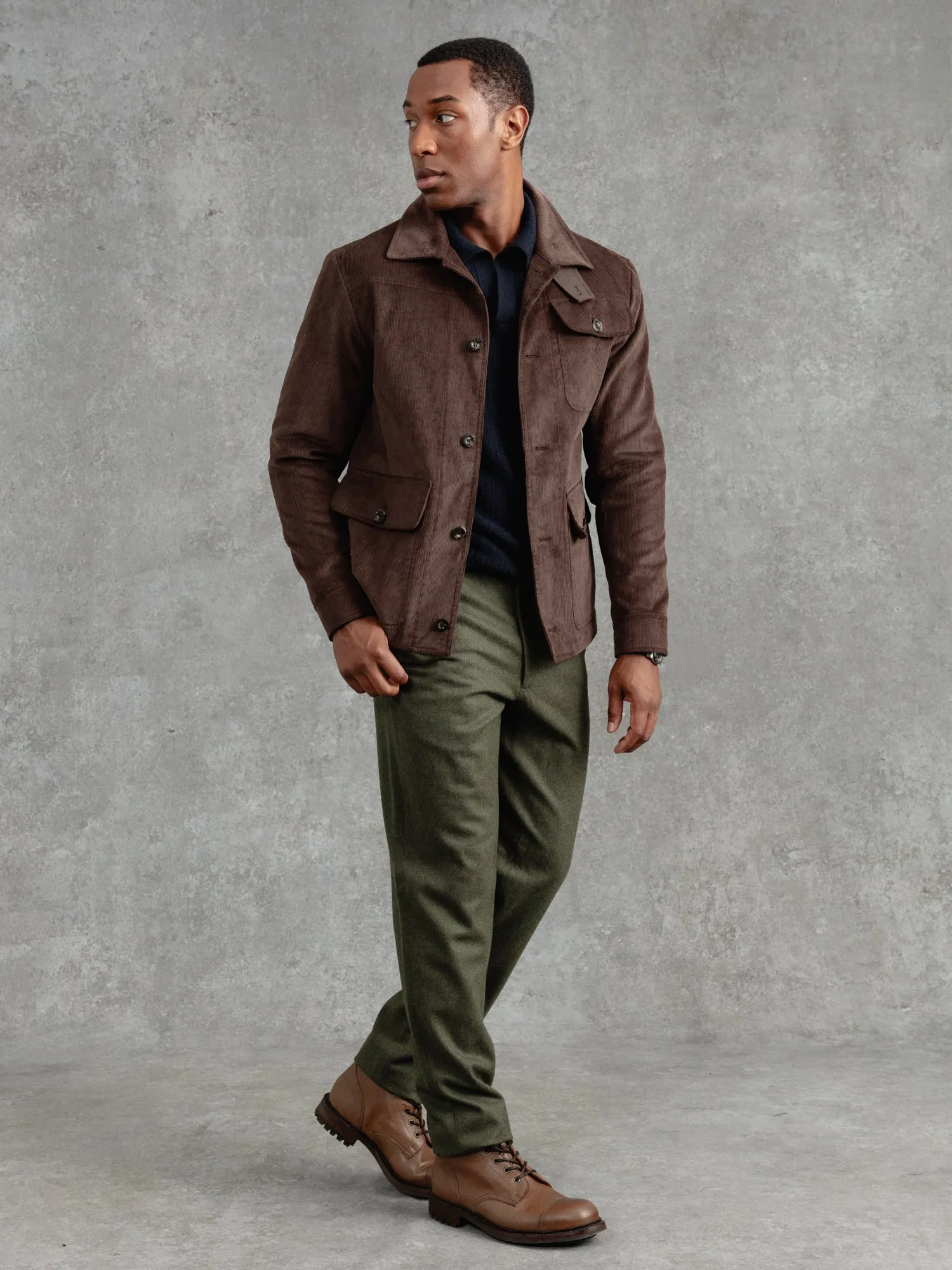 The Cord Pocket Jacket - Bark