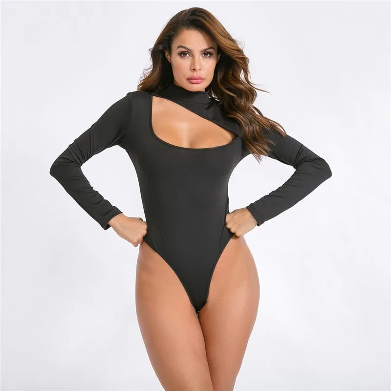 Turtleneck Cut out detail Bodysuit