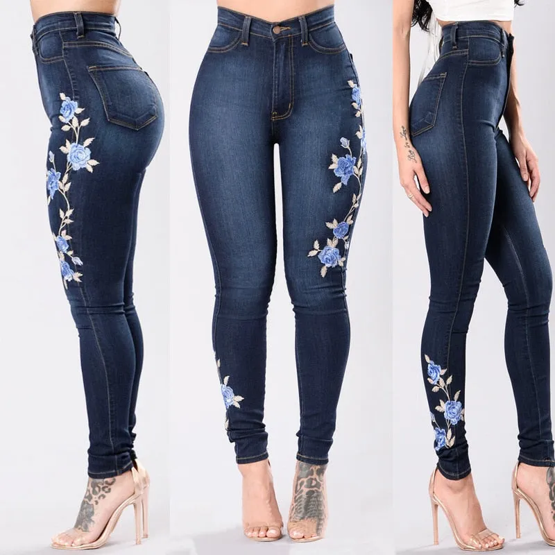 VenusFox High Waist Denim Skinny Pencil Jeans