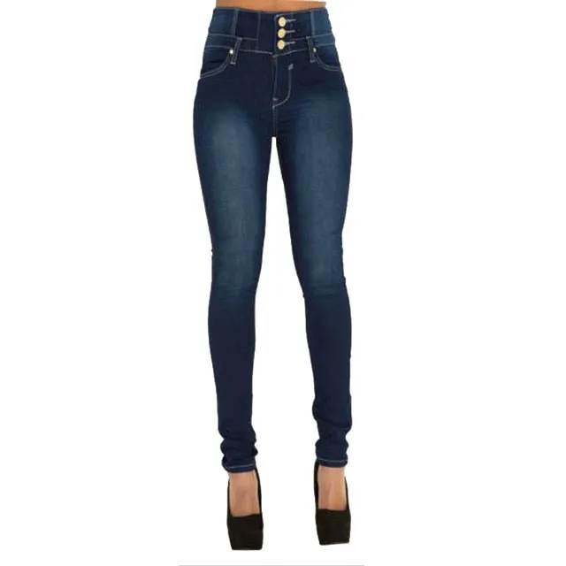 VenusFox High Waist Denim Skinny Pencil Jeans