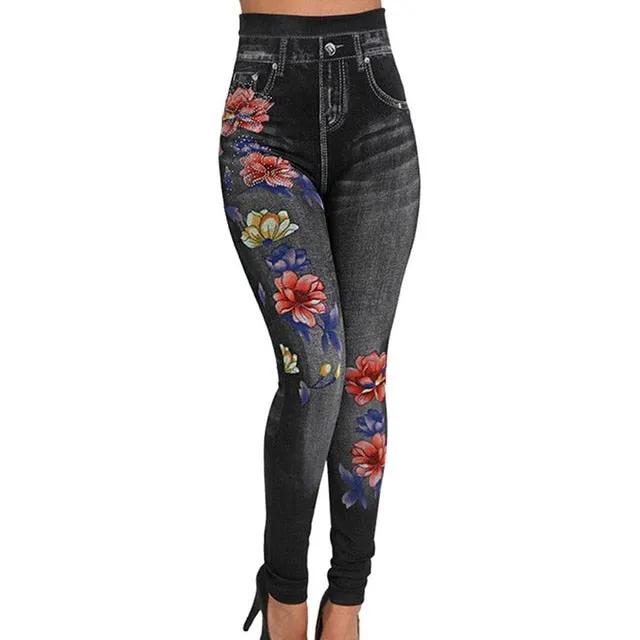 VenusFox High Waist Denim Skinny Pencil Jeans