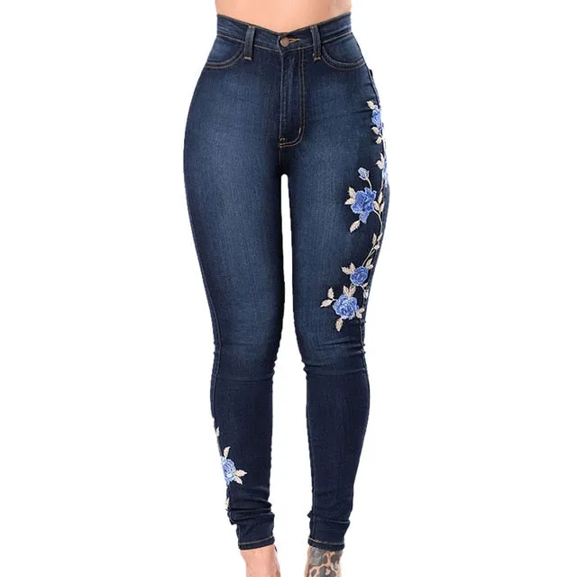 VenusFox High Waist Denim Skinny Pencil Jeans