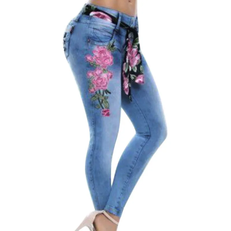 VenusFox High Waist Denim Skinny Pencil Jeans