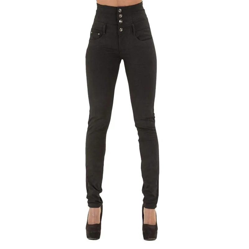 VenusFox High Waist Denim Skinny Pencil Jeans