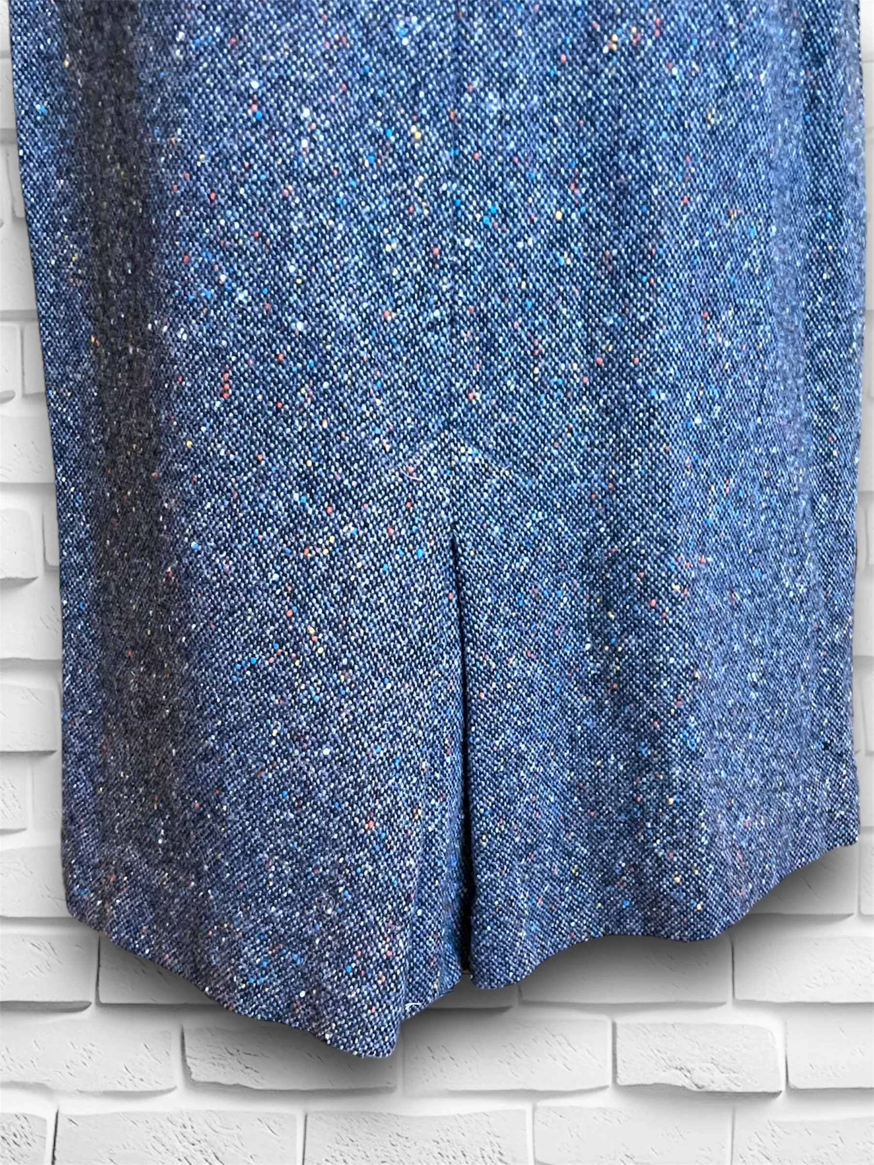 Vintage 1960’s Grey & Rainbow Speckled Wool A-Line Pencil Skirt