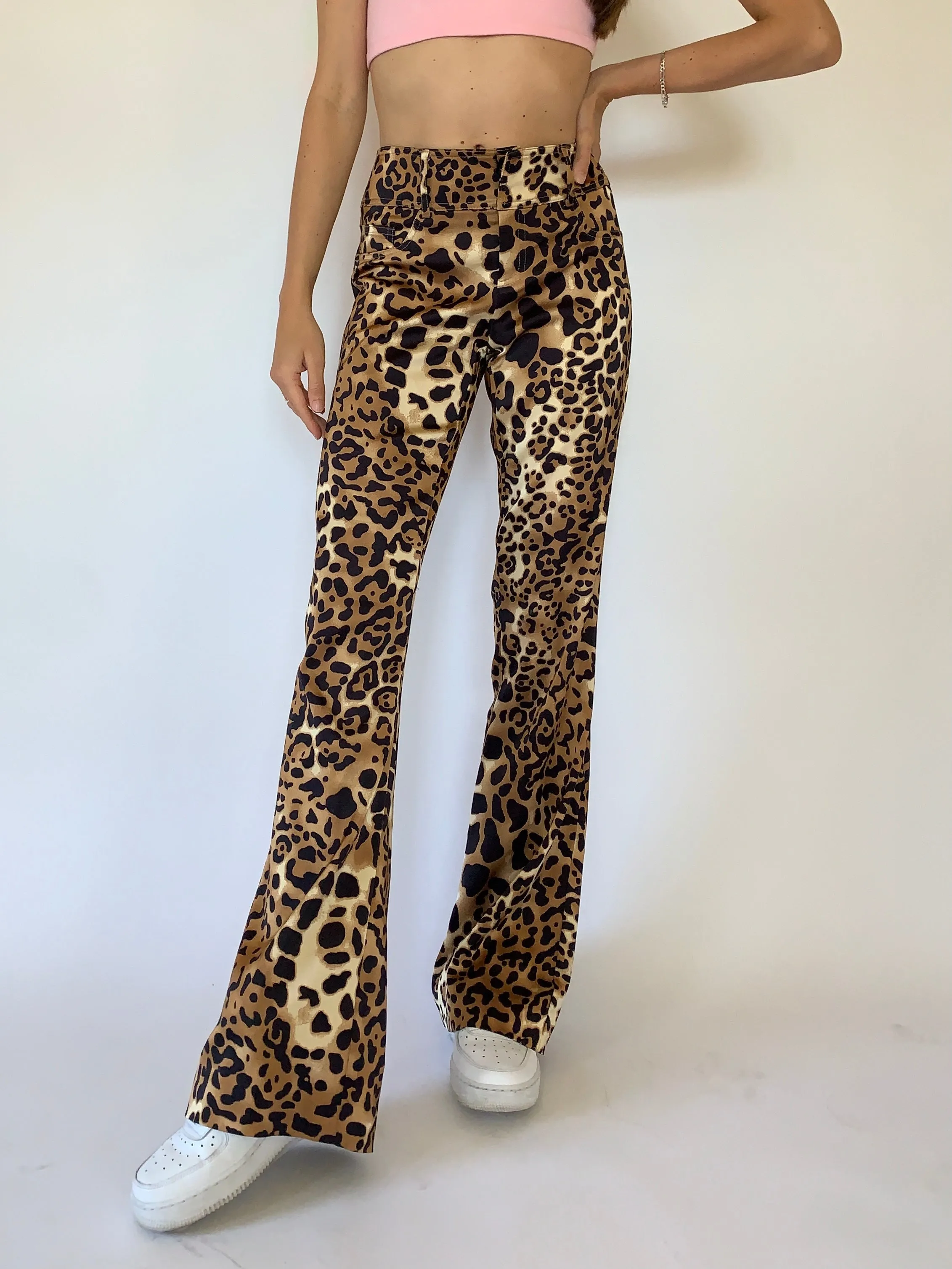 Vintage 1990s Leopard Flares