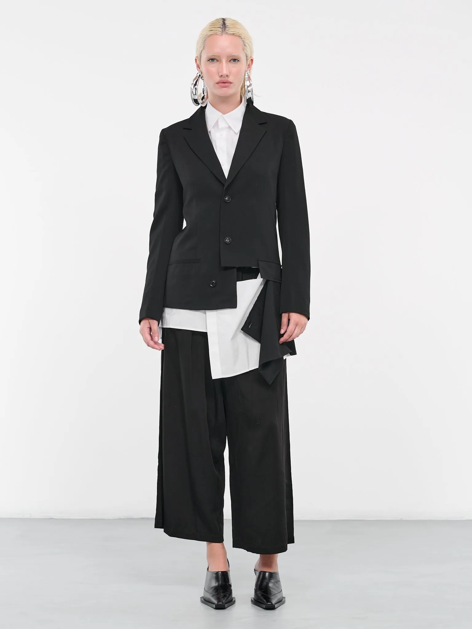 Wide Crop Trousers (YJ-P13-200-BLACK)