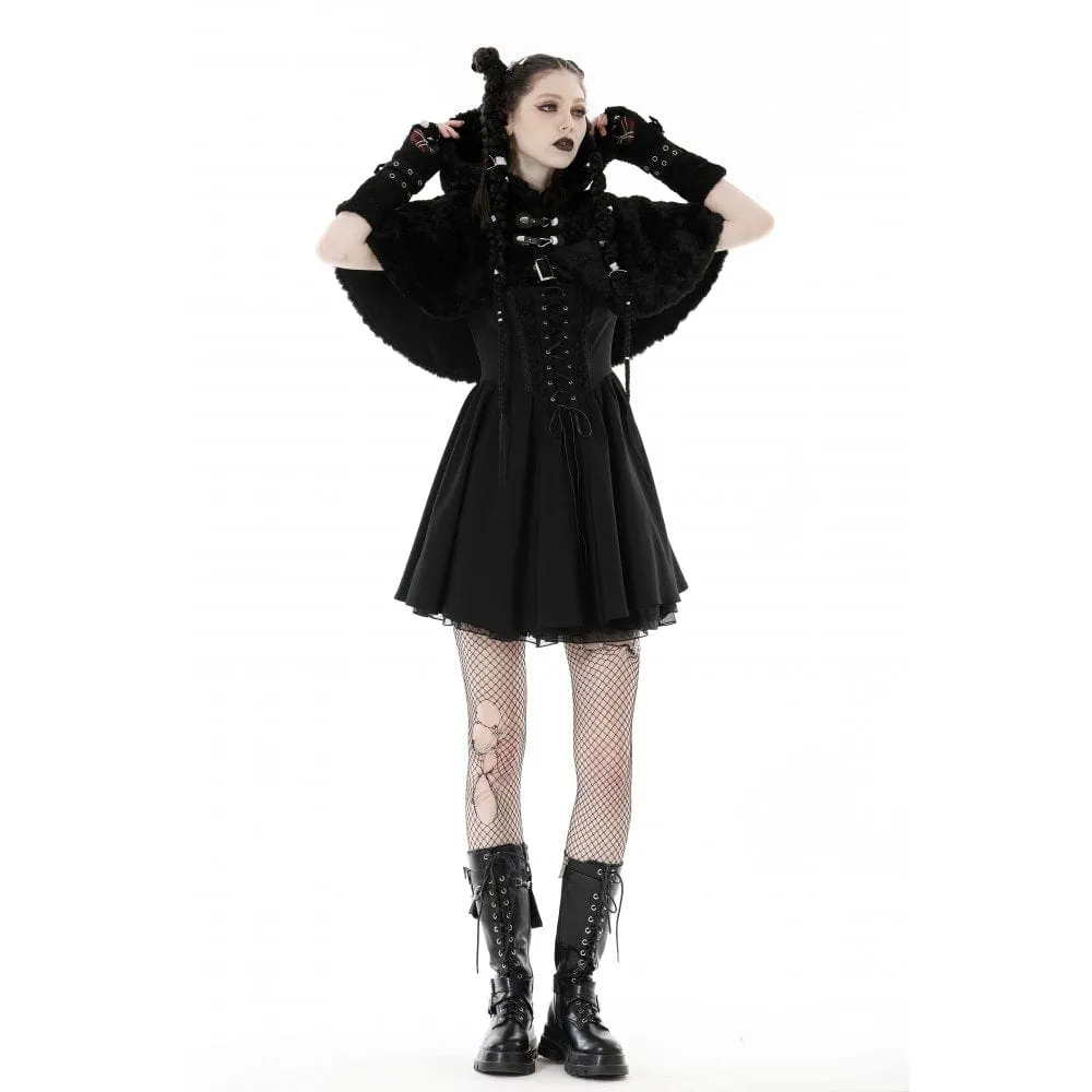 Women's Lolita Bear Fluffy Winter Cape