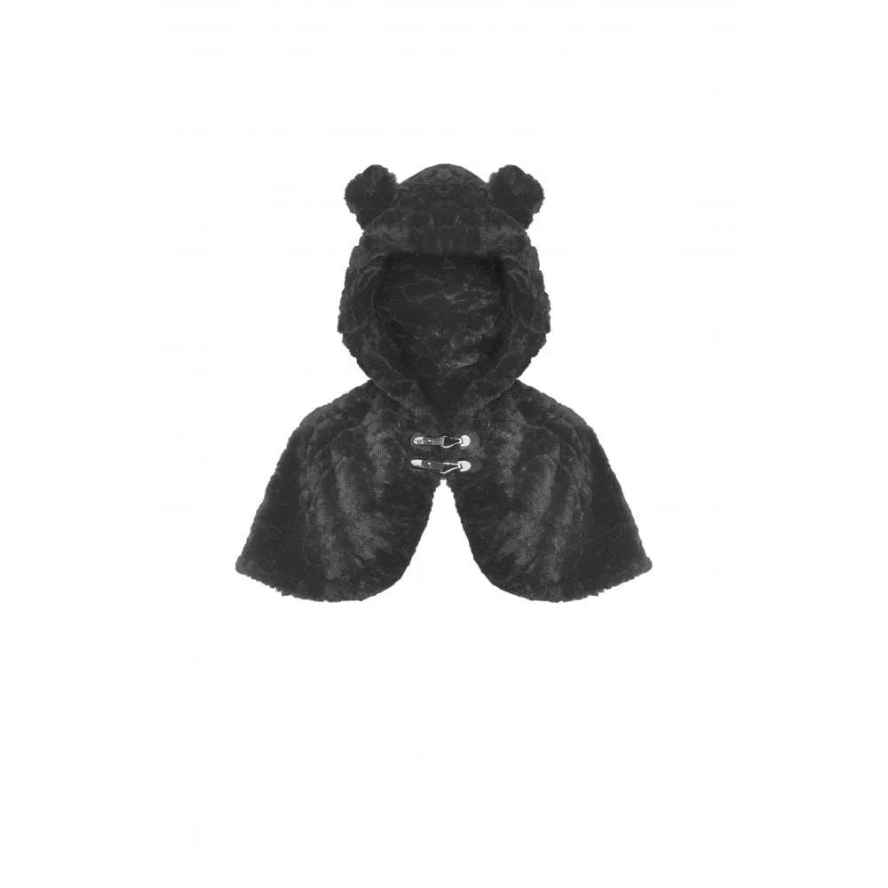 Women's Lolita Bear Fluffy Winter Cape