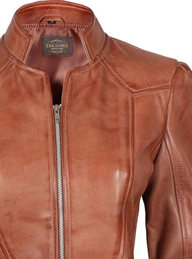 Women's Slim Fit Leather Jacket