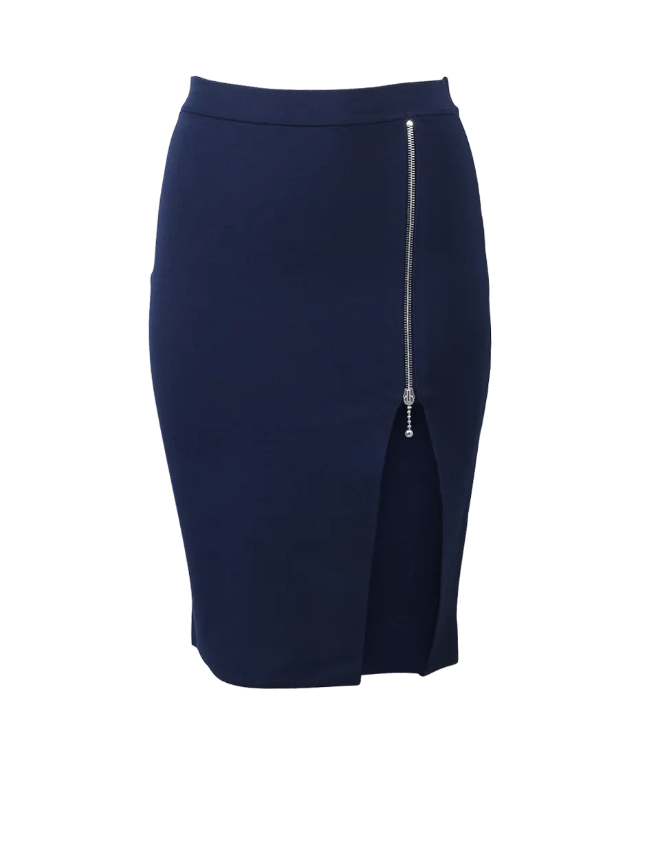 Zip Detail Pencil Skirt